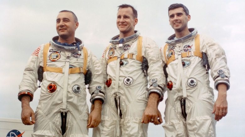 Apollo 1 crew posing for photo