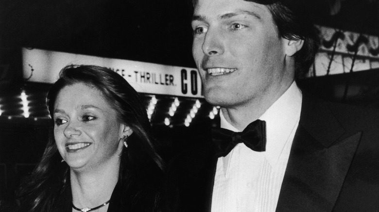 Christopher Reeve and Gae Exton smiling event