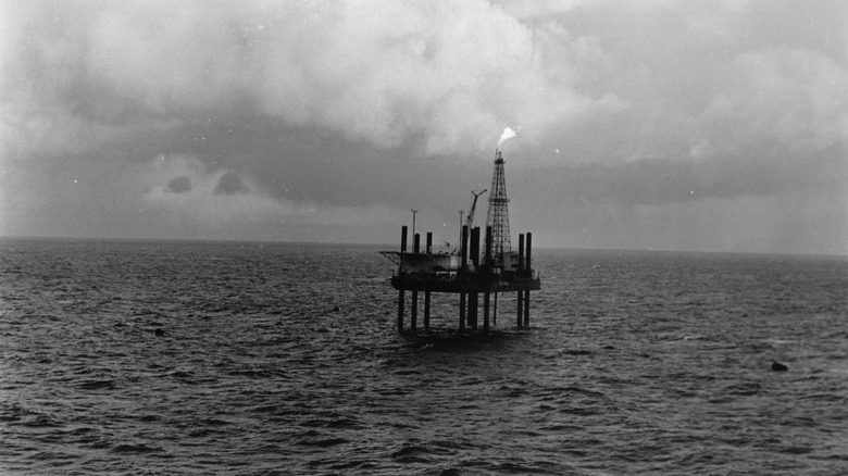 Plateforme pétrolière en mer du Nord