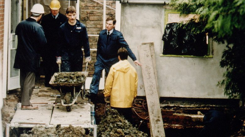Excavation of Fred and Rosemary West's yard