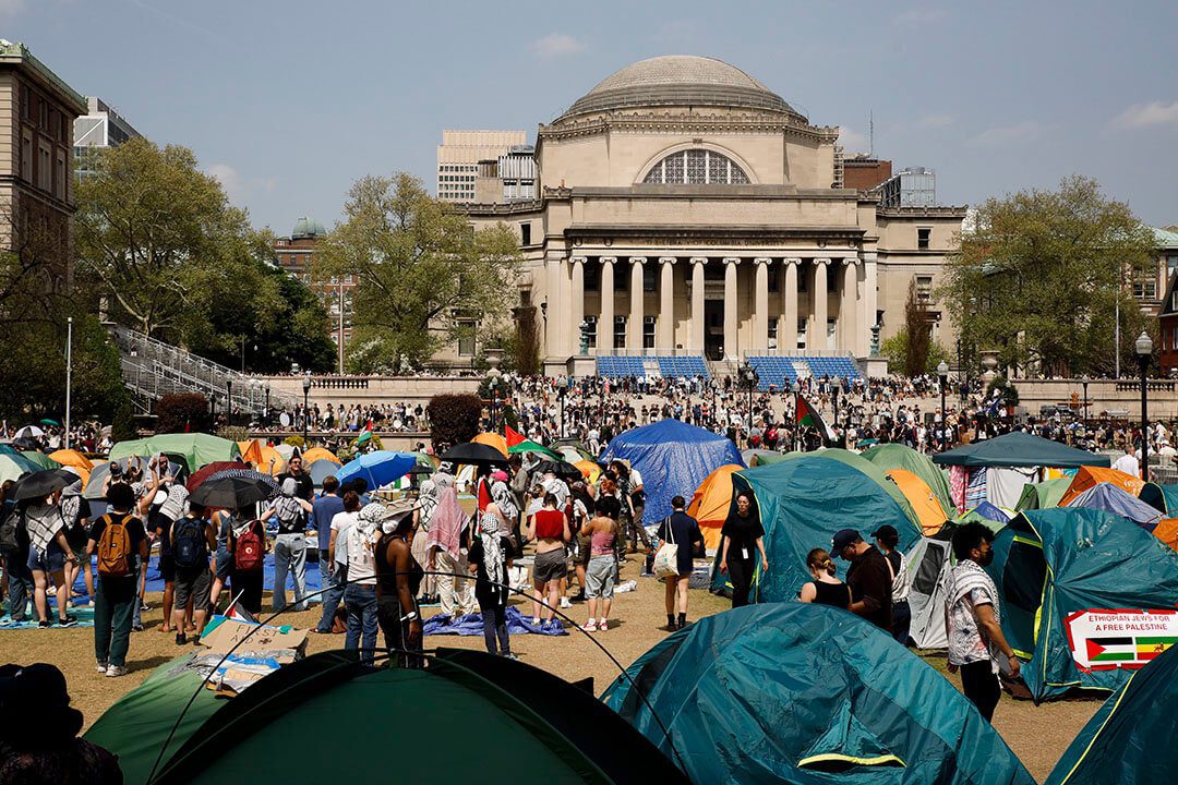 Amid Columbia protests, Speaker Mike Johnson is wrong that hybrid class plan tells Jewish students to stay home - Poynter