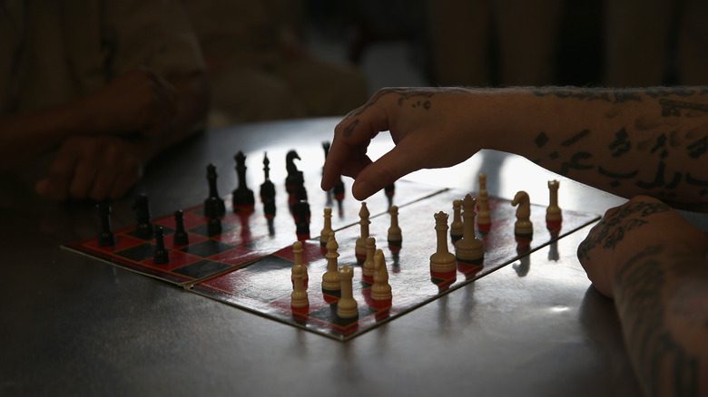 Prisoners playing chess