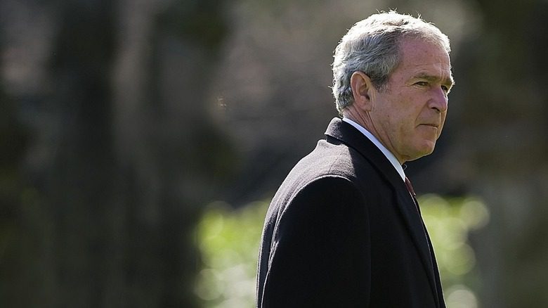 George W. Bush on White House lawn