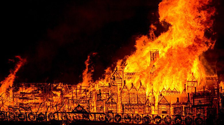 Incendie ravageant Londres
