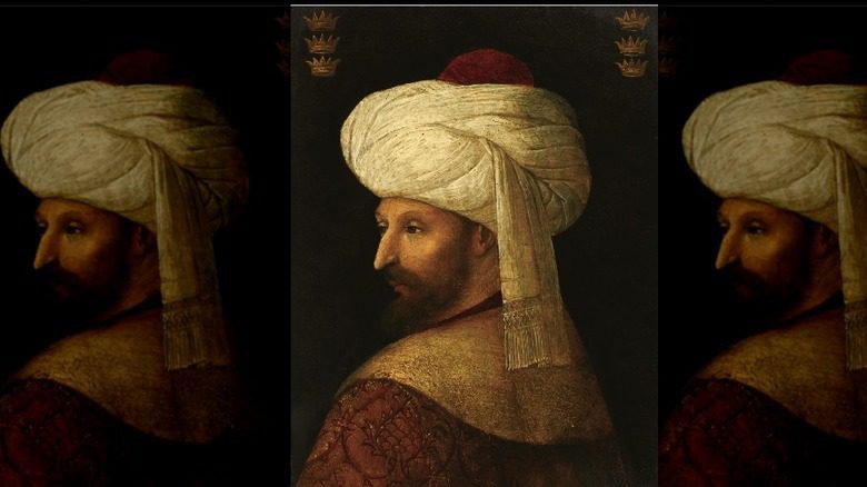 Portrait de Mehmet II en turban