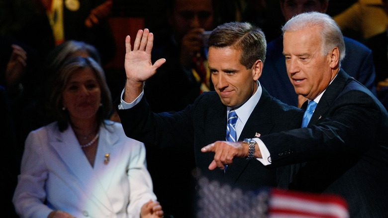 Joe Biden campaigning with his son Beau