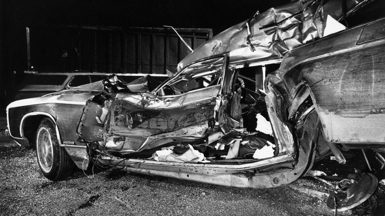 image of the remains of Neilia Biden's car