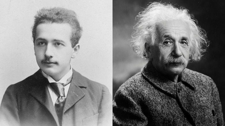 Albert Einstein jeune et âgé