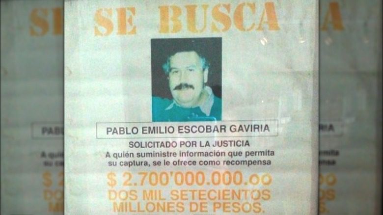 Affiche de recherche de Pablo Escobar