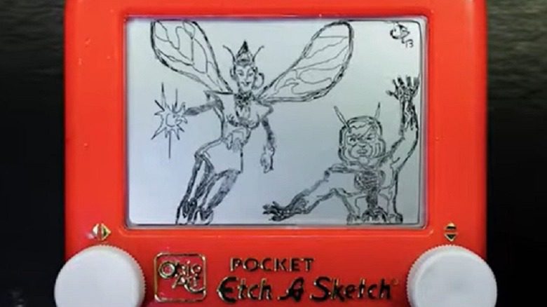 Etch A Sketch of Ant Man and Wasp