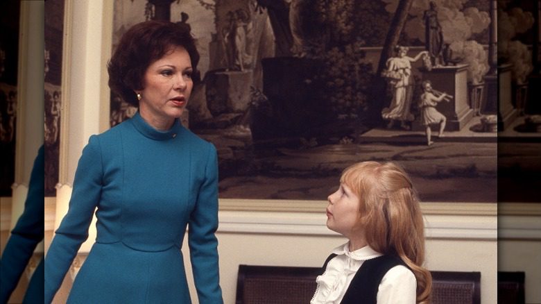 Rosalynn et Amy Carter à la Maison Blanche