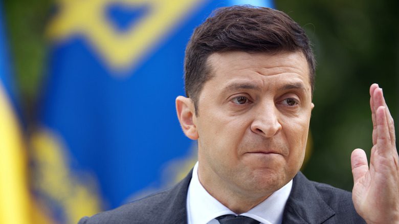 Volodymyr Zelensky close-up