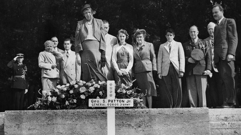 Mourners visit Patton's grave