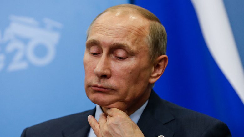 Nervous Vladimir Putin