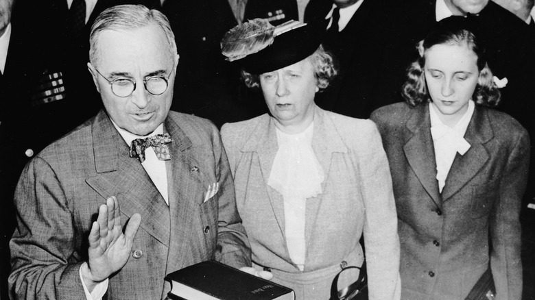 Margaret Truman à l'inauguration de son père Harry