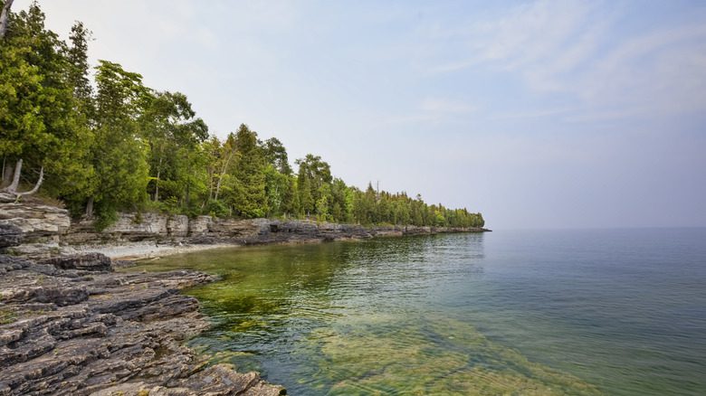 Littoral rocheux du lac Michigan