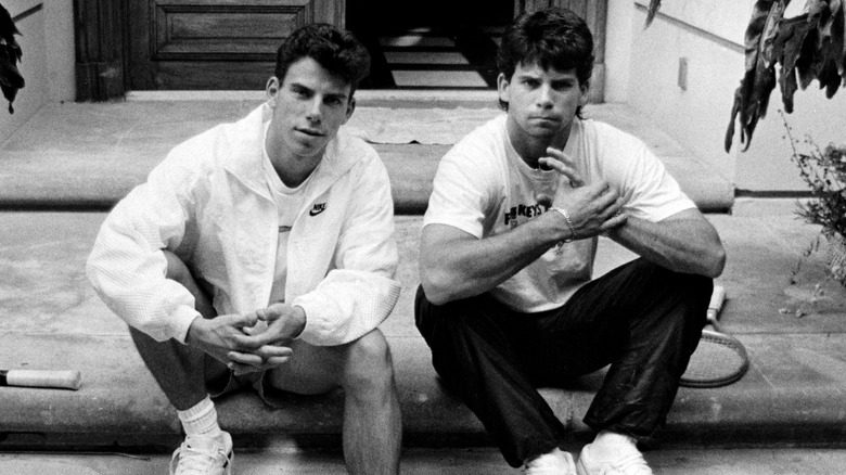 Menendez brothers sitting together