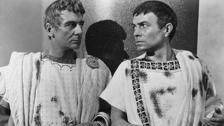 John Gielgud as Cassius James Mason as Brutus 1953 film Julius Caesar.