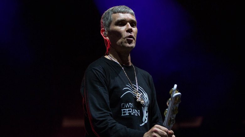 Ian Brown performing onstage