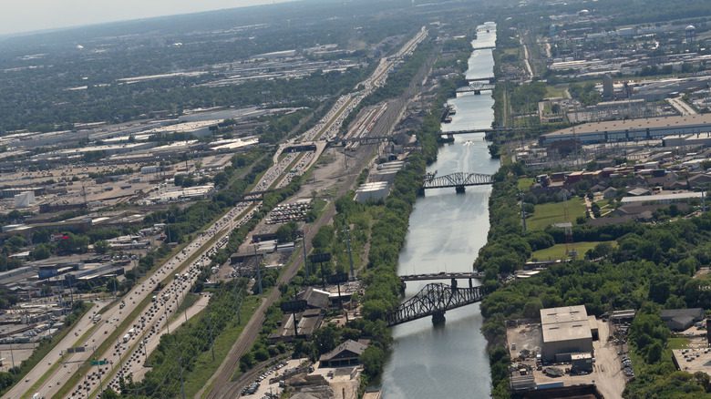 Chicago Sanitary and Ship Canal aerial