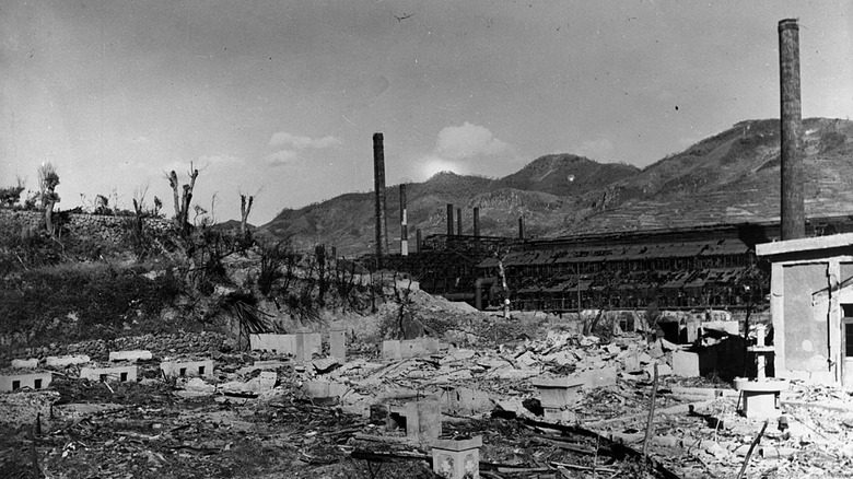 Bâtiments détruits par l'explosion