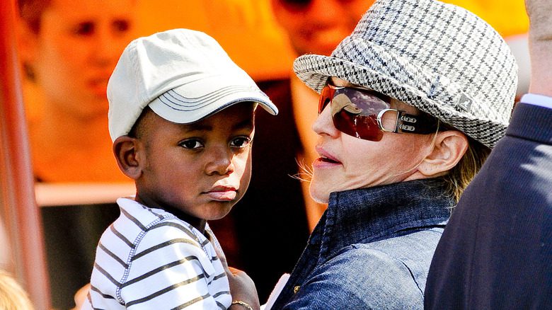 Madonna et son fils David Banda