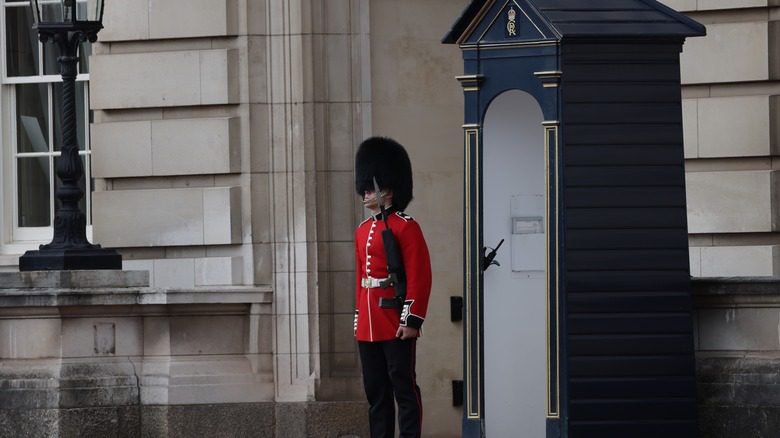 gardes militaires britanniques debout immobiles