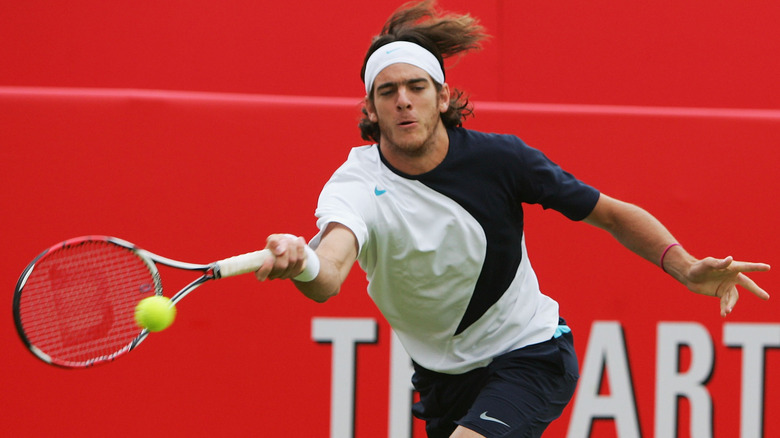 Juan Martin del Potro en action