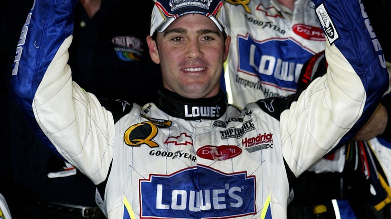 Jimmie Johnson remportant la Daytona 500 en 2006