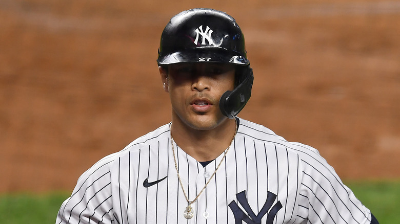 Giancarlo Stanton après un coup