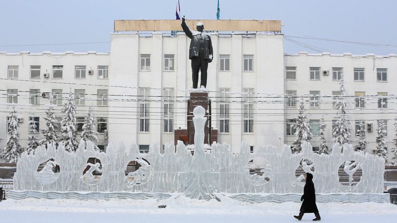 Statue de Lénine à Yakoutsk, Sibérie