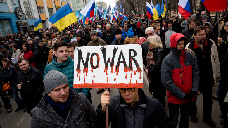 Protestations anti-guerre dans les rues de Moscou