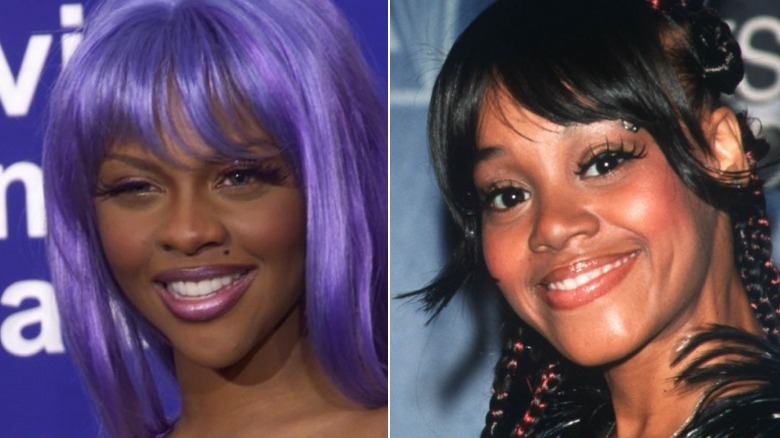 Lil Kim, Lisa 'Left Eye' Lopes side by side