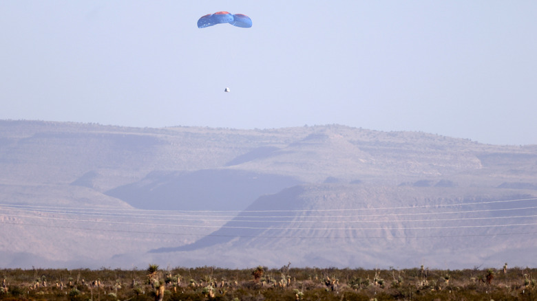 Atterrissage de la capsule Blue Origin