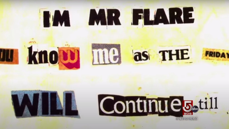 Mr Flare arson letter