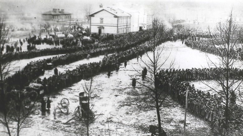 Prisonniers de guerre russes capturés à Tannenberg