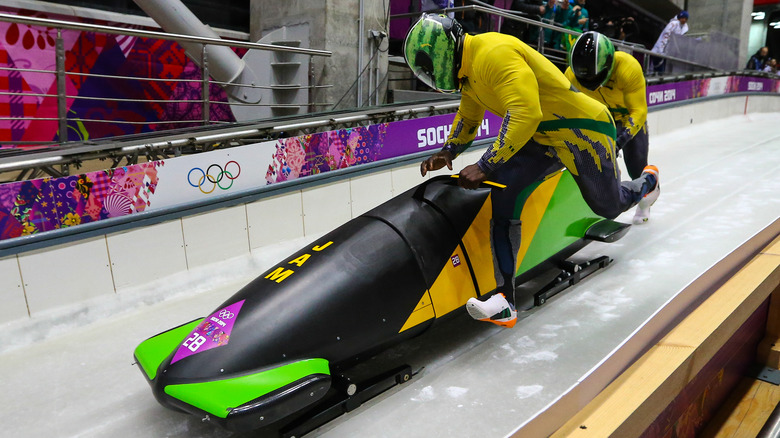 Les bobeurs jamaïcains sur la piste