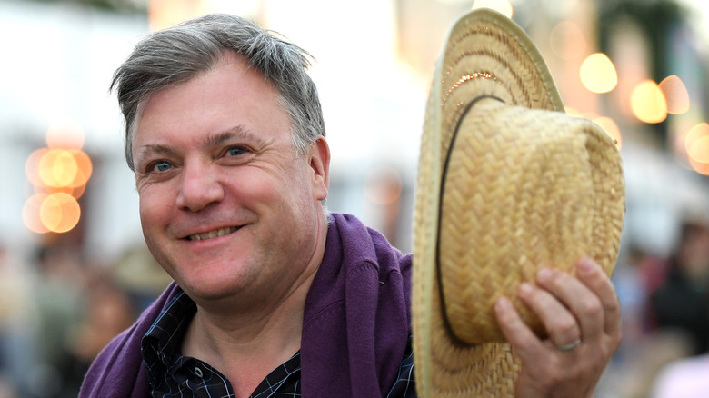 Politicien britannique Ed Balls au festival de Glastonbury 2017