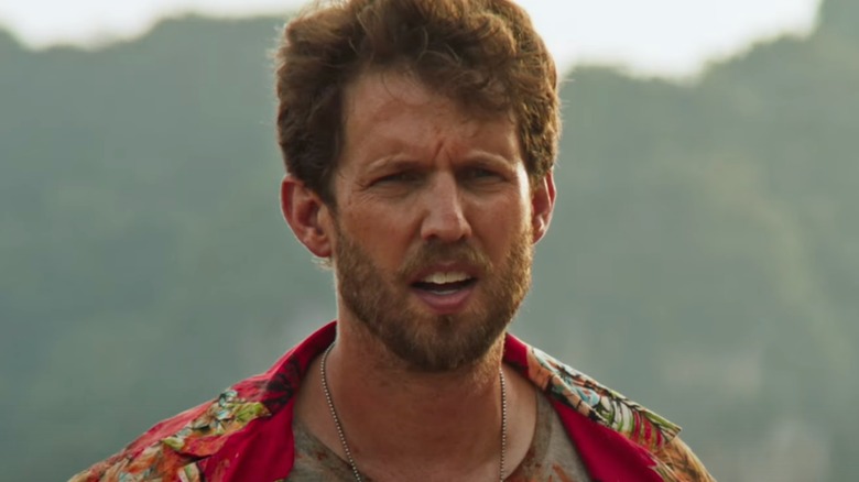 Jon Heder grimaces in Tremors: Shrieker Island