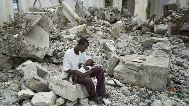 Destruction causée par le tremblement de terre en Haïti en 2010