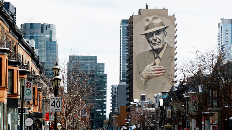 Mural de Leonard Cohen à Montréal