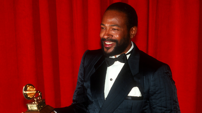 Marvin Gaye après avoir remporté un Grammy