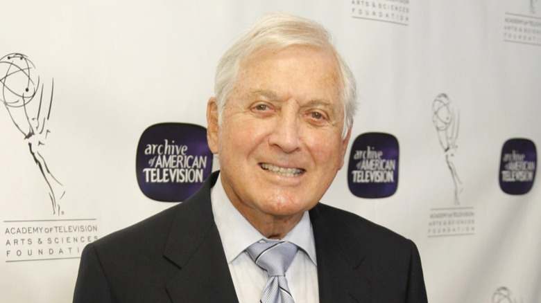 Monty Hall grimacing at TV Academy event