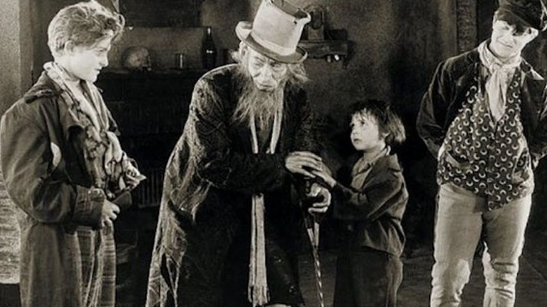 Jackie Coogan et Lon Chaney dans 'Oliver Twist' 1922