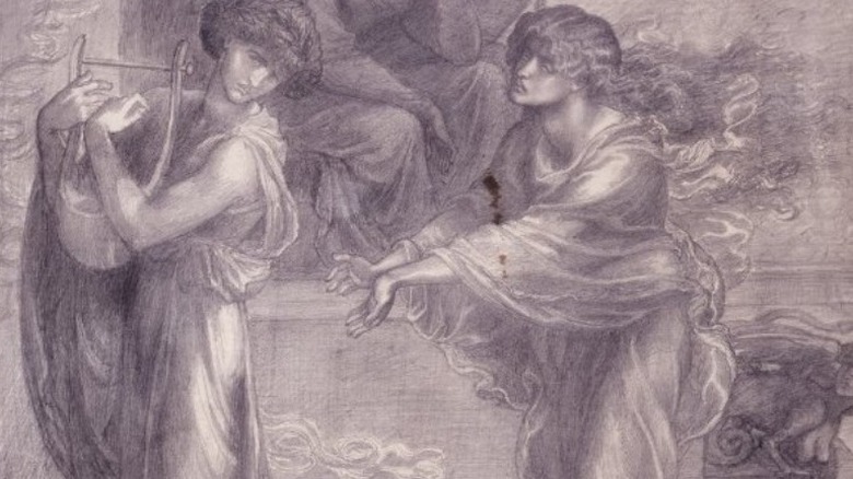 Orphée et Eurydice quittant le royaume des morts