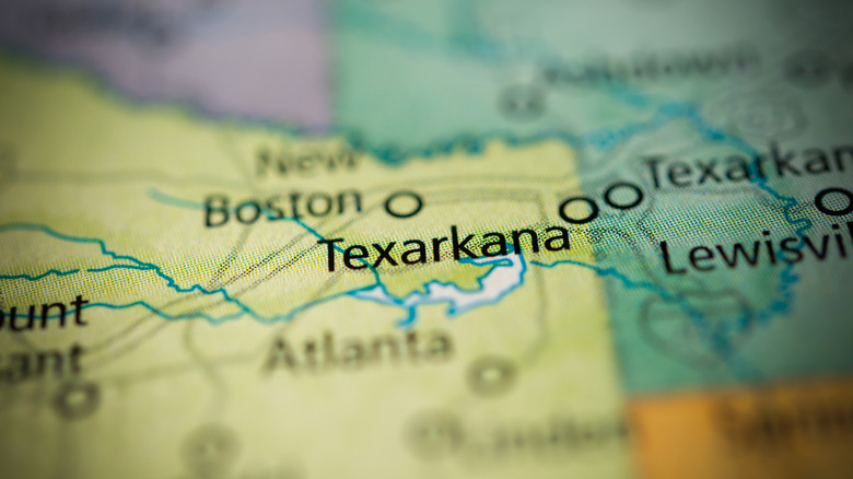 Map of Texarkana area