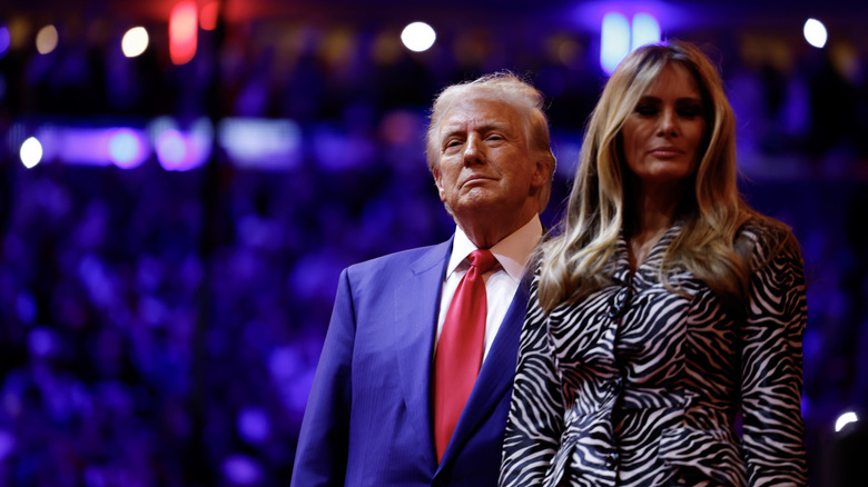 Donald et Melania Trump sur scène au RNC