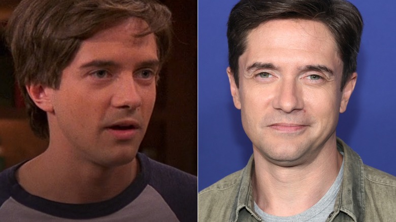 Topher Grace as Eric Forman on That 70s Show, squinting into camera in 2020s