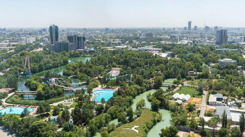 vue aérienne de Tachkent, capitale de l'Ouzbékistan