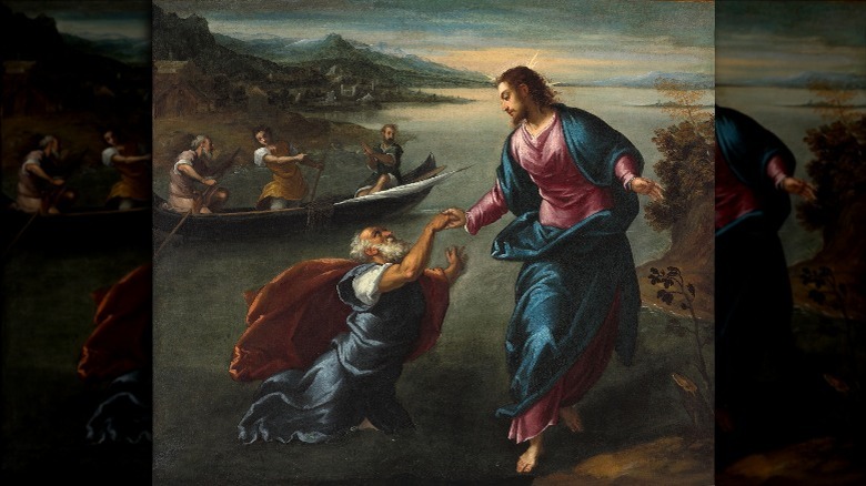 Jésus et Pierre marchant sur l'eau